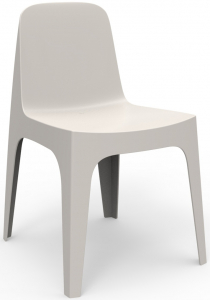 Стул пластиковый Vondom Solid Basic полиэтилен слоновая кость Фото 1