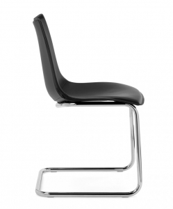 Стул на металлокаркасе с обивкой Scab Design Zebra Pop сталь, поликарбонат, натуральная кожа хром, черный Фото 2
