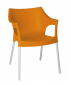 Кресло пластиковое Resol Pole armchair алюминий, полипропилен оранжевый Фото 1