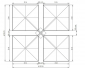 Зонт профессиональный четырехкупольный 6.53х6.53 м THEUMBRELA SEMSIYE EVI Banana Quadro алюминий, полиэстер бежевый Фото 2