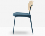 Стул с обивкой PEDRALI Jazz сталь, фанера, шпон, ткань синий, беленый ясень, синий Фото 5