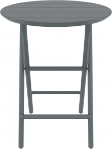 Стол пластиковый складной Siesta Contract Helen Folding Table Ø60 пластик темно-серый Фото 6