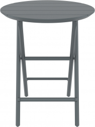 Стол пластиковый складной Helen Folding Table Ø60, темно-серый, Ø600х740 мм