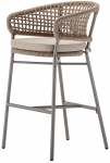 Кресло плетеное барное с подушкой Atol