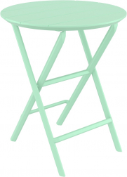 Стол пластиковый складной Helen Folding Table Ø60, опаловый зеленый, Ø600х740 мм