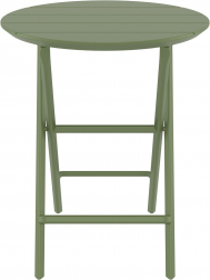 Стол пластиковый складной Helen Folding Table Ø60, оливковый, Ø600х740 мм