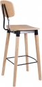 Стул деревянный барный Fenny Day 658A сталь, фанера дуба, ясень черный, бежевый Фото 7