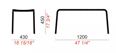 Скамейка металлическая Colos Stecca 8 алюминий Фото 2