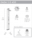 Душ солнечный Arkema Dada S D 450 алюминий Фото 2