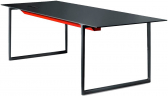 Стол с каналом для протяжки проводов PEDRALI Toa Desk CDX алюминий, компакт-ламинат HPL черный, красный Фото 1