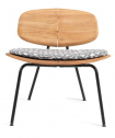 Стул деревянный лаунж Ethimo Agave тик, металл черный, натуральный Фото 19