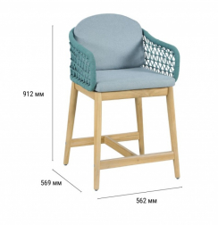 Кресло полубарное деревянное с подушками-thumbs-Фото3