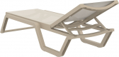 Шезлонг-лежак пластиковый Siesta Contract Rio стеклопластик, текстилен бежевый Фото 9