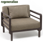 Кресло пластиковое с подушками Nardi Maximo Poltrona EXTRA_Atelier стеклопластик, Sunbrella терра, Savane Chameleon Фото 1
