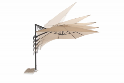 Зонт садовый Grattoni Trieste алюминий, олефин антрацит, темно-серый Фото 4