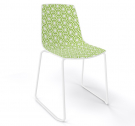 Стул пластиковый Gaber Alhambra ST сталь, технополимер белый, зеленый Фото 1
