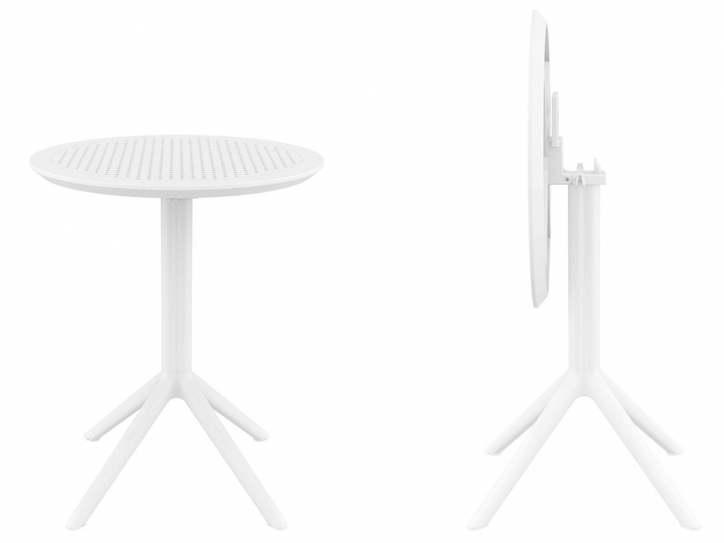 Стол пластиковый складной Sky Folding Table 60, белый, 600х740 мм
