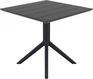 Стол пластиковый Paris Table 80, черный, 800х800х740 мм