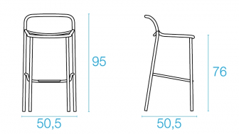 Стул металлический барный-thumbs-Фото3