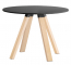Стол обеденный PEDRALI Arki-Table Wood дуб, компакт-ламинат HPL беленый дуб, черный Фото 1