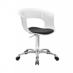 Кресло пластиковое с подушкой Scab Design Miss B Office Antishock сталь, поликарбонат белый Фото 1