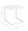 Столик приставной металлический Garden Relax Hilde алюминий белый Фото 2
