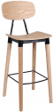 Стул деревянный барный Fenny Day 658A сталь, фанера дуба, ясень черный, бежевый Фото 6