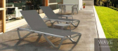 Шезлонг-лежак металлический PAPATYA Wave алюминий, стеклопластик, батилин белый, желтый Фото 19