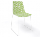 Стул пластиковый Gaber Alhambra S сталь, технополимер белый, зеленый Фото 1