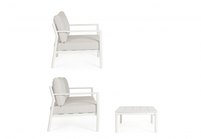 Комплект лаунж мебели Garden Relax Sirius алюминий, полиэстер белый Фото 6