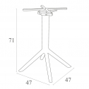 Подстолье пластиковое складное Siesta Contract Sky Folding Legs сталь, пластик белый Фото 2