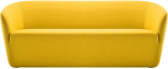 Диван прямой трехместный Профдиван Ингрид дерево, металл, кожа желтый Фото 1