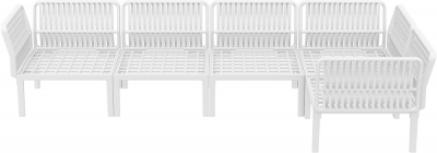 Комплект пластиковой мебели Siesta Contract Portofino Lounge Corner стеклопластик, полипропилен, полиэстер белый, светло-коричневый Фото 12