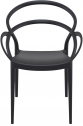 Кресло пластиковое Siesta Contract Mila стеклопластик черный Фото 5