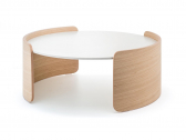 Столик кофейный PEDRALI Parenthesis фанера, компакт-ламинат HPL беленый дуб, белый Фото 4
