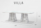Стол плетеный со стеклом Skyline Design Villa алюминий, искусственный ротанг, закаленное стекло натуральный Фото 3