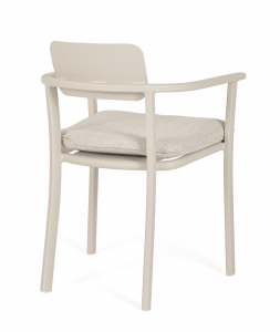 Кресло металлическое с подушкой Garden Relax Makena алюминий, олефин верблюжий, песочный Фото 9