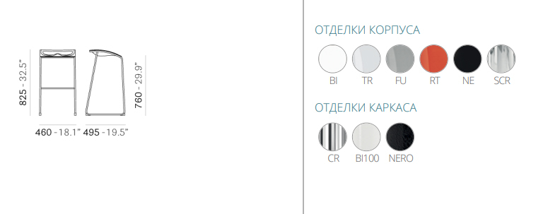 Табурет прозрачный барный Arod