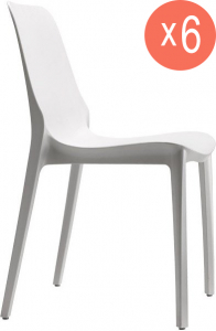 Комплект пластиковых стульев Scab Design Ginevra Set 6 стеклопластик лен Фото 1