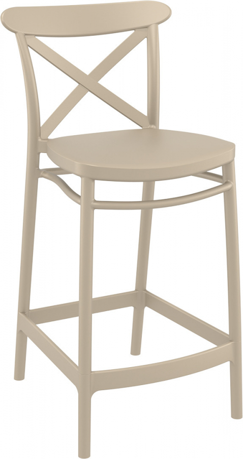 Стул пластиковый полубарный Cross Bar 65