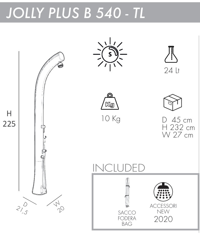 Душ солнечный Jolly Plus B 540 TL