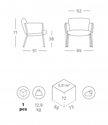 Кресло лаунж металлическое c подушками-thumbs-Фото3