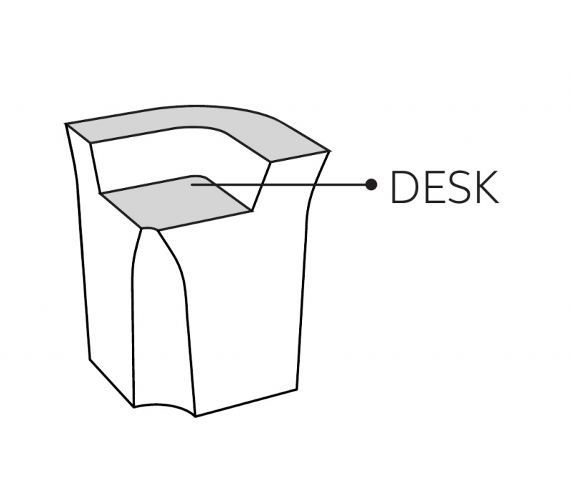 Столешница стальная для барной стойки Jumbo Corner Desk