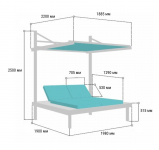 Шатер металлический с лежаками Yaman Aluminium Шатер металлический с лежаками Yaman Aluminium