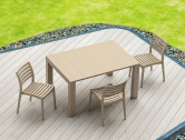 Стол пластиковый раздвижной Siesta Contract Vegas Table стеклопластик бежевый Фото 12