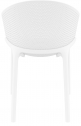 Кресло пластиковое Siesta Contract Sky стеклопластик, полипропилен белый Фото 7