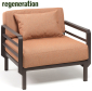 Кресло пластиковое с подушками Nardi Maximo Poltrona EXTRA_Atelier стеклопластик, акрил терра, Sunset Copper Фото 1