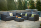 Диван пластиковый плетеный с подушкой Keter Salta 3 Seater Sofa пластик с имитацией плетения графит Фото 3