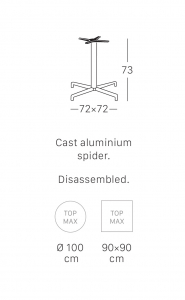 Подстолье металлическое Scab Design Maxi Domino алюминий серебро Фото 2