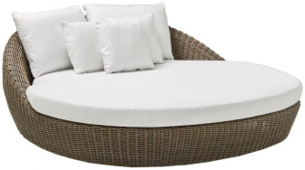 Лаунж-лежак плетеный с подушками-thumbs-Фото1